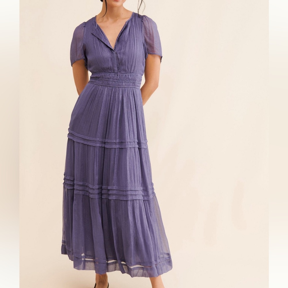 Anthropologie Somerset Maxi Dress: Lurex Edition PETITE